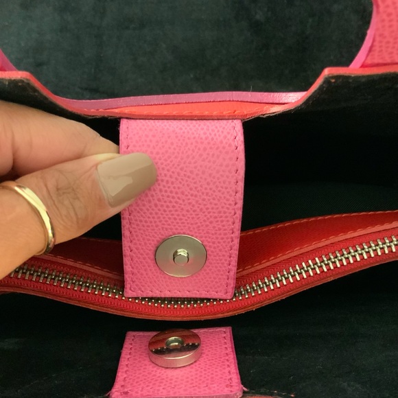 Figus Designer Women’s Red/Pink Leather Handbag - Picture 12 of 13